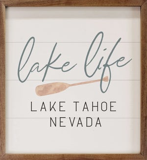 Personalized Lake Life Oar White